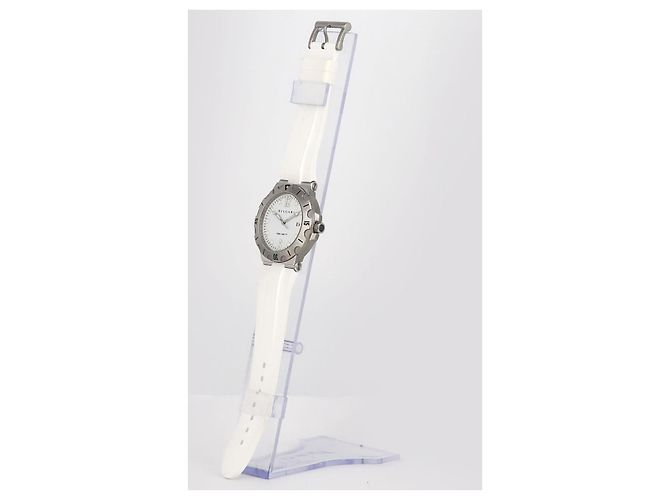 Bulgari Bvlgari Diagono Scuba Acero Inoxidable Automático Blanco - vista 2