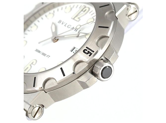 Bulgari Bvlgari Diagono Scuba Acero Inoxidable Automático Blanco - vista 3