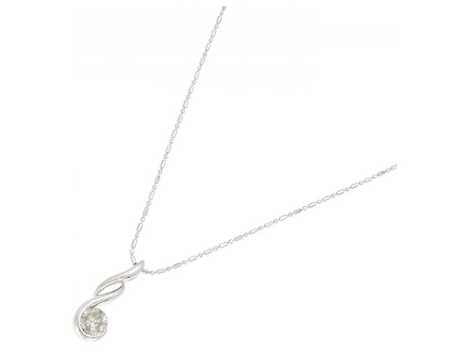 Autre Marque Collana con Diamanti Pt900 Pt850 Argento - vista 2