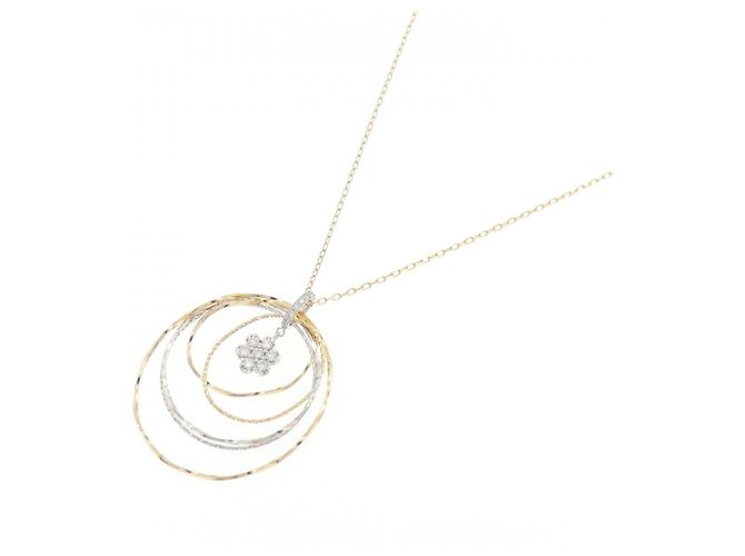 Autre Marque Collana Fiore in Diamanti Au750 D'oro - vista 2