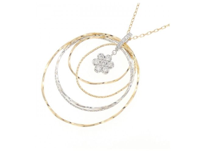 Autre Marque Collana Fiore in Diamanti Au750 D'oro - vista 3