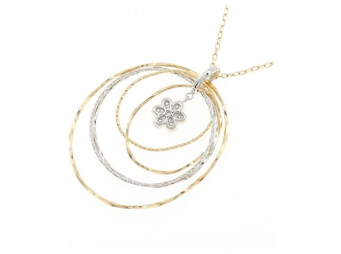 Autre Marque Collana Fiore in Diamanti Au750 D'oro - vista 4