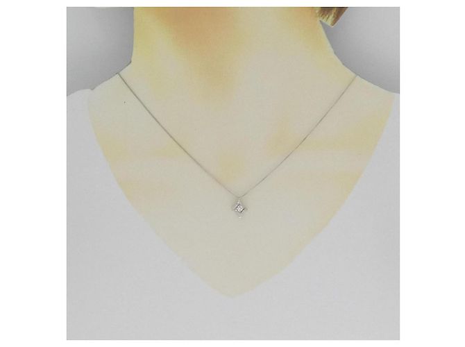 Autre Marque Collana in oro bianco Au750 e diamanti Argento - vista 6