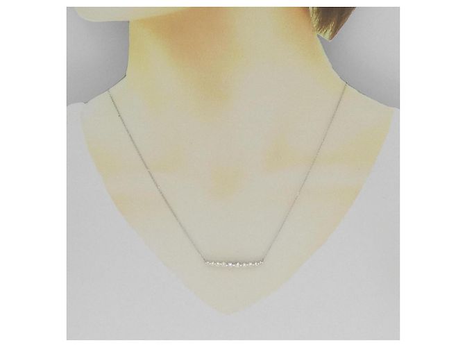 Autre Marque Collana in oro bianco Au750 e diamanti Argento - vista 6