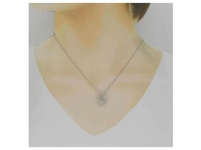 Autre Marque Collana in oro bianco Au750 e diamanti Argento - vista 6