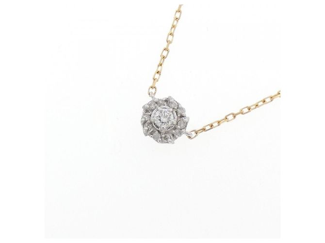 Autre Marque Collana in oro bianco Au750 e oro giallo Au750 con diamanti D'oro - vista 3