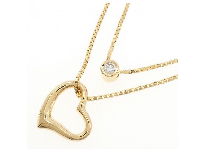 Autre Marque Collana Cuore di Diamante Au750 D'oro - vista 3