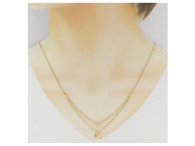 Autre Marque Collana Cuore di Diamante Au750 D'oro - vista 6
