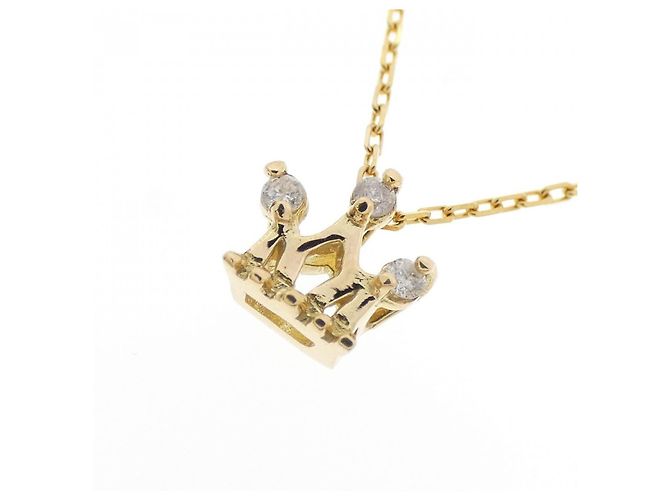 Autre Marque Collana Crown in Diamante Au750 D'oro - vista 3