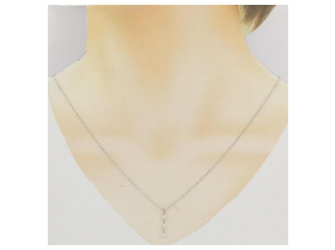 Autre Marque Collana in oro bianco Au750 e diamanti Argento - vista 6