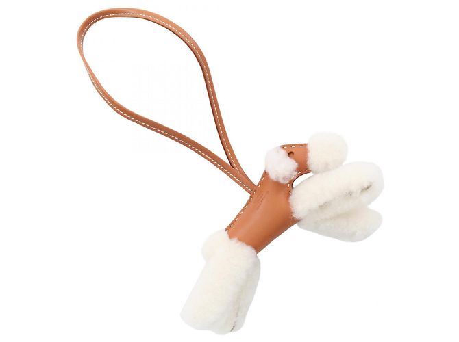 Accessorio Buddy Charm Gold Hermès Marrone Bianco - vista 2