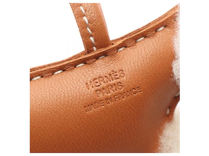Accessorio Buddy Charm Gold Hermès Marrone Bianco - vista 3