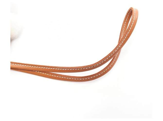 Accessorio Buddy Charm Gold Hermès Marrone Bianco - vista 5