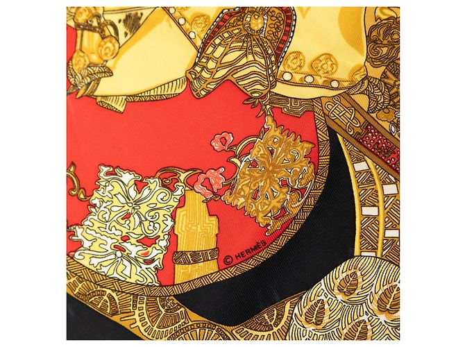 Hermès Sciarpa Hermes Carre 45 ART des STEPPES Nero Multicolore - vista 6