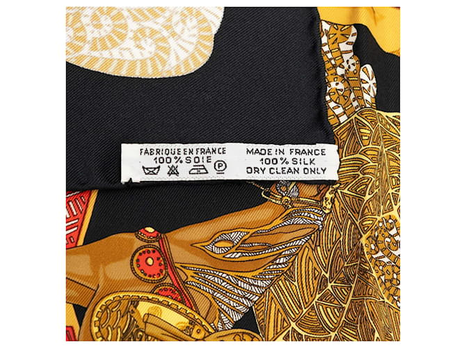 Hermès Sciarpa Hermes Carre 45 ART des STEPPES Nero Multicolore - vista 8