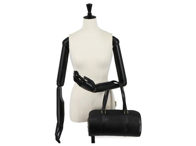 Borsa Louis Vuitton Epi Soufflot Nero - vista 9