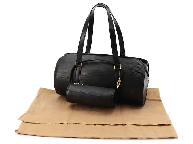Borsa Louis Vuitton Epi Soufflot Nero - vista 2