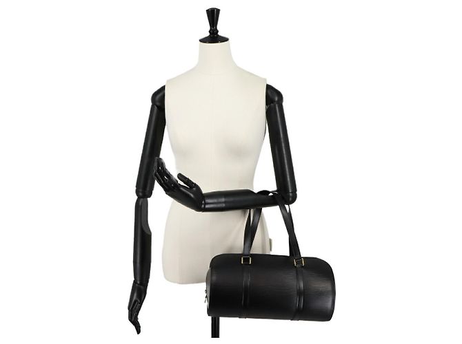 Borsa Louis Vuitton Epi Soufflot Nero - vista 9