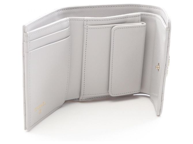 Cartera tríptico matelassé gris Chanel Castaño - vista 3