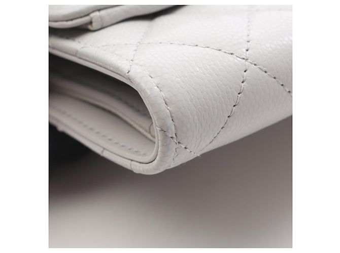 Cartera tríptico matelassé gris Chanel Castaño - vista 8