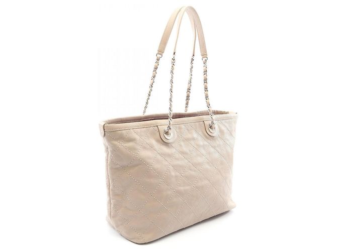 Borsa Tote Chanel Wild Stitch Beige - vista 2