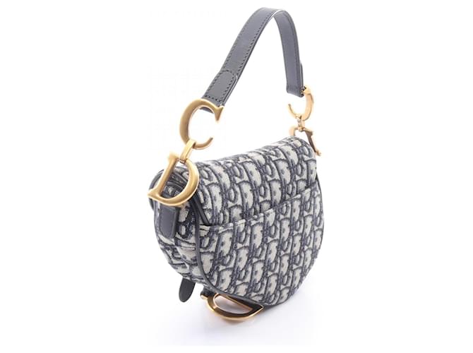 Christian Dior Dior Saddle Bag Crudo Blu navy - vista 2