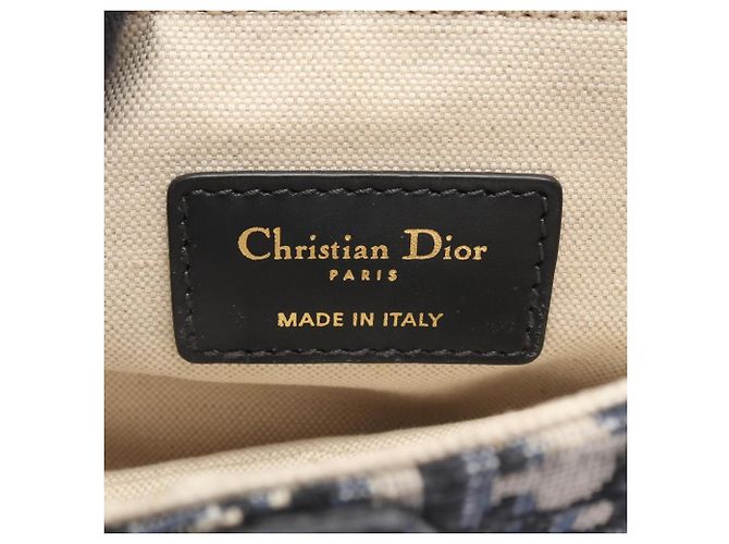 Christian Dior Dior Saddle Bag Crudo Blu navy - vista 4