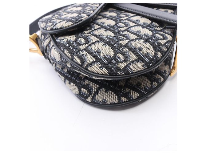 Christian Dior Dior Saddle Bag Crudo Blu navy - vista 5