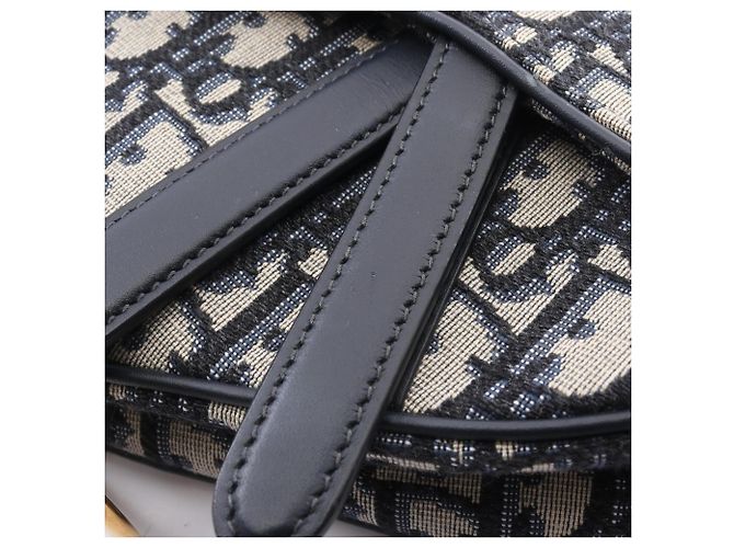 Christian Dior Dior Saddle Bag Crudo Blu navy - vista 6