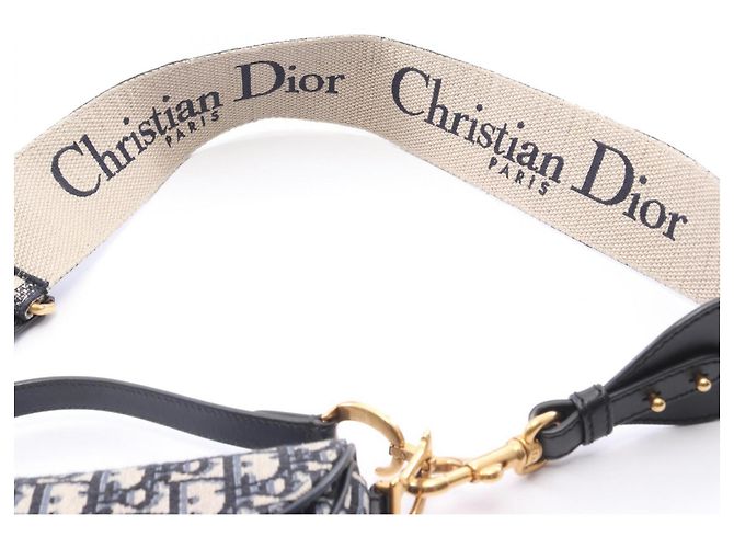 Christian Dior Dior Saddle Bag Crudo Blu navy - vista 8