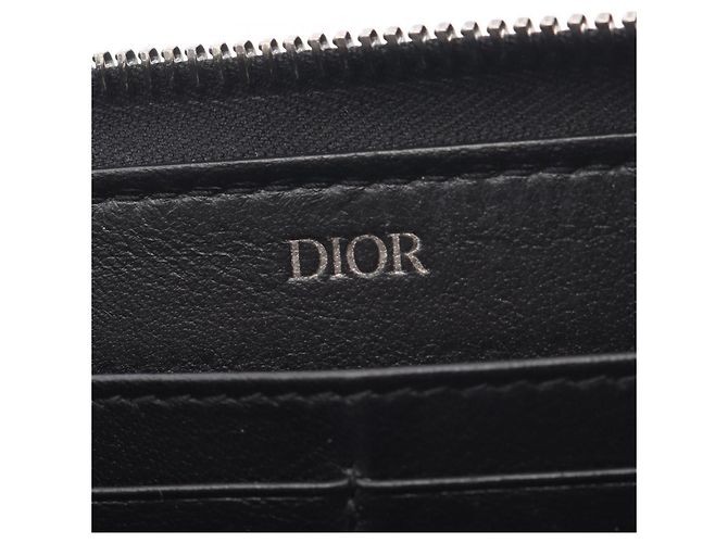 Portafoglio lungo in pelle nera Christian Dior Nero - vista 4