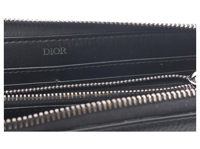Portafoglio lungo in pelle nera Christian Dior Nero - vista 5