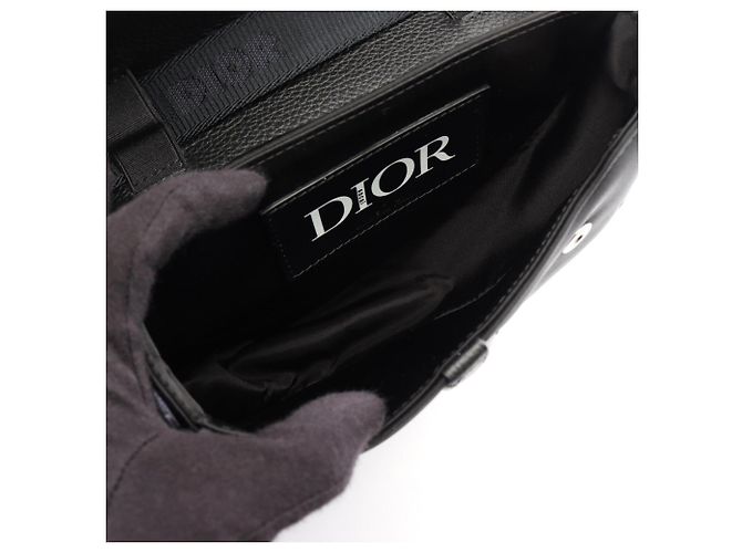 Borsa Saddle Mini Christian Dior a tracolla Nero - vista 3