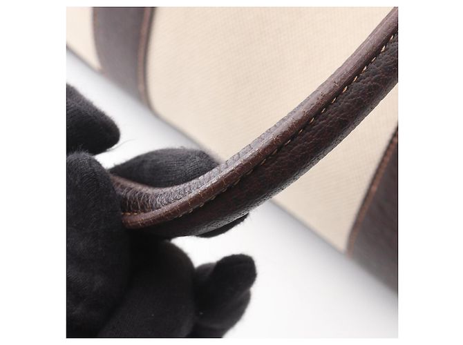 Hermès Borsa Tote Hermes Garden Party PM Ecru Ebene Marrone Crudo - vista 12