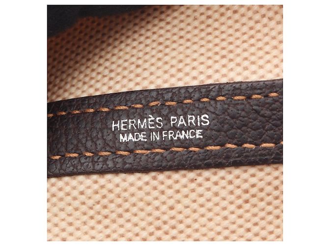 Hermès Borsa Tote Hermes Garden Party PM Ecru Ebene Marrone Crudo - vista 4