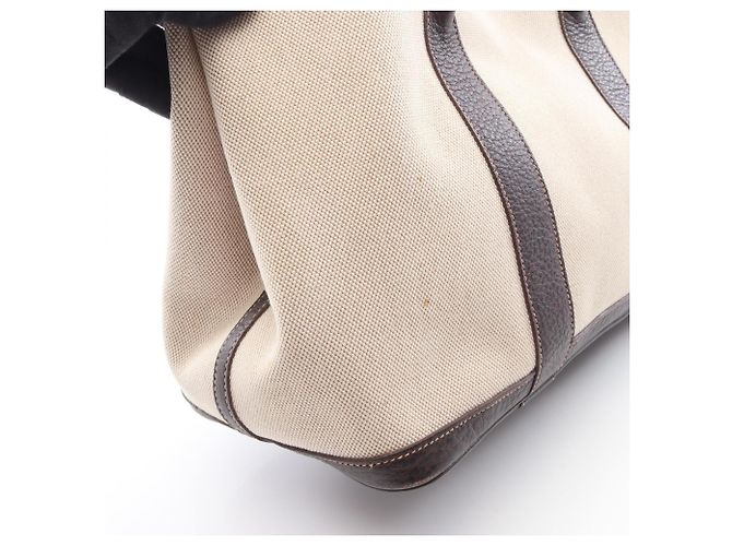 Hermès Borsa Tote Hermes Garden Party PM Ecru Ebene Marrone Crudo - vista 6