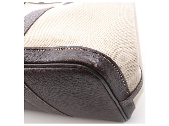 Hermès Borsa Tote Hermes Garden Party PM Ecru Ebene Marrone Crudo - vista 9
