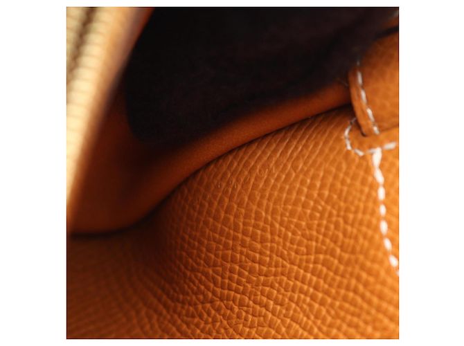 Hermès Borsa a tracolla Hermes Kelly Long To Go Toffee Marrone - vista 5