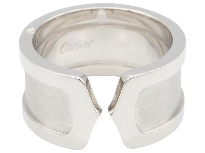 Cartier C2 Wide Band Ring aus 18K Weißgold Golden - Ansicht 2