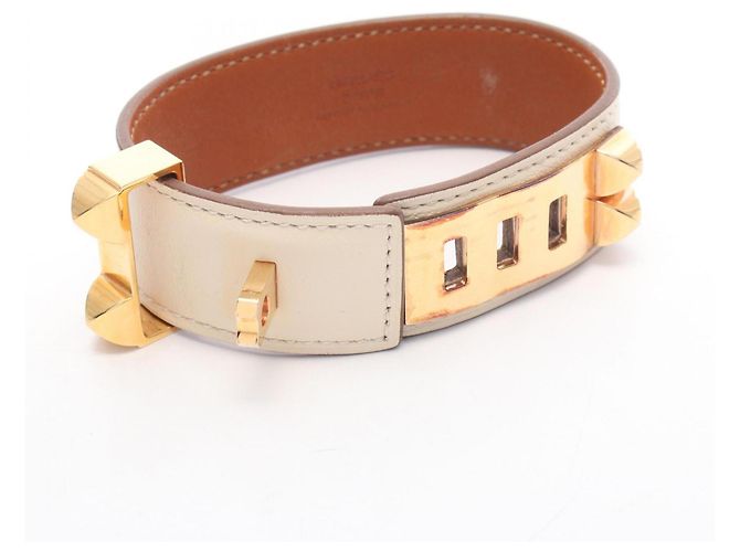 Hermès Hermes Collier de Chien 24 Bracciale Accessorio D'oro Crudo - vista 3