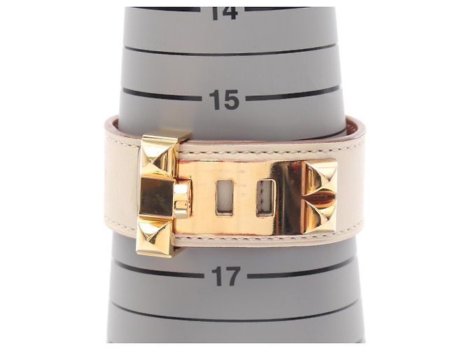 Hermès Hermes Collier de Chien 24 Bracciale Accessorio D'oro Crudo - vista 5