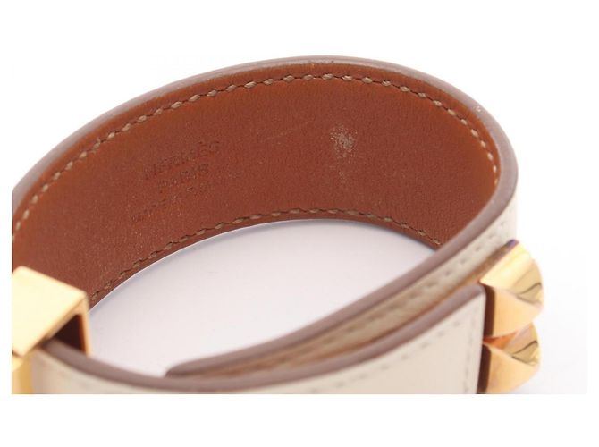 Hermès Hermes Collier de Chien 24 Bracciale Accessorio D'oro Crudo - vista 6
