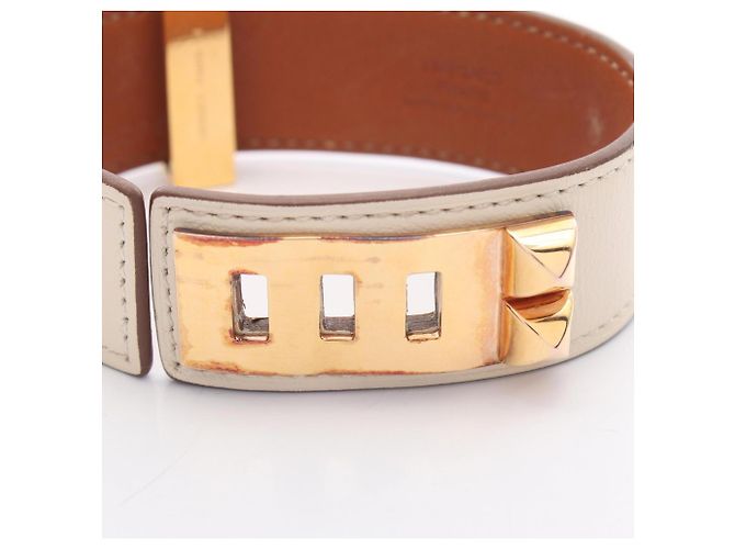 Hermès Hermes Collier de Chien 24 Bracciale Accessorio D'oro Crudo - vista 8