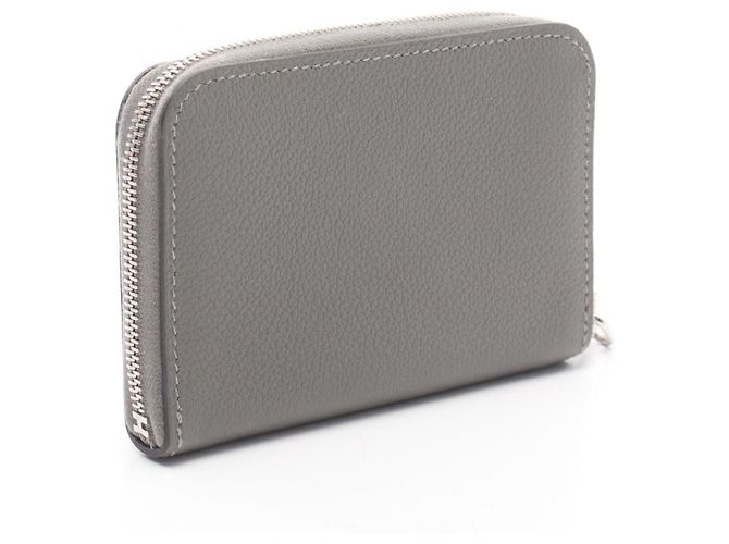 Hermès Monedero de cuero Evercalf gris Hermes Castaño - vista 2