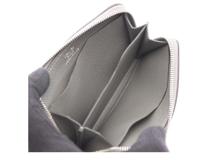 Hermès Monedero de cuero Evercalf gris Hermes Castaño - vista 3
