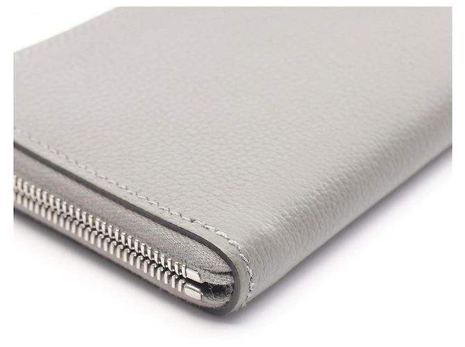 Hermès Monedero de cuero Evercalf gris Hermes Castaño - vista 7