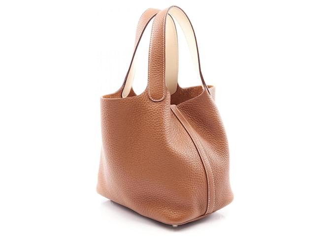 Hermès Borsa Hermes Picotin Lock PM Marrone Crudo - vista 2