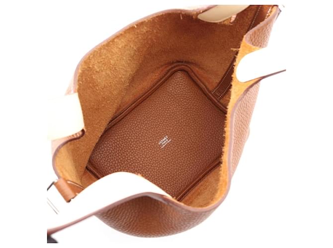 Hermès Borsa Hermes Picotin Lock PM Marrone Crudo - vista 3