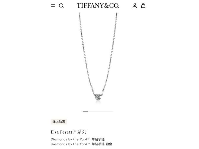 Collana Tiffany & Co. Elsa Peretti Diamonds by the Yard Diamante Argento - vista 7
