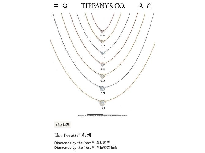 Collana Tiffany & Co. Elsa Peretti Diamonds by the Yard Diamante Argento - vista 8